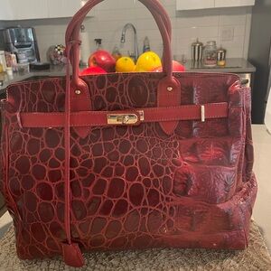 Stunning Red Croc leather Italian bag